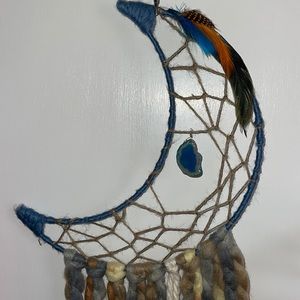 🌎 earth tone 🌎 beautiful handmade large moon 🌝 dreamcatcher 🌙